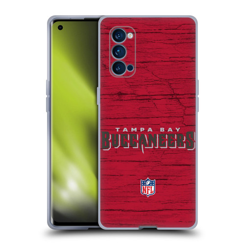 NFL Tampa Bay Buccaneers Logo Distressed Look Soft Gel Case for OPPO Reno 4 Pro 5G