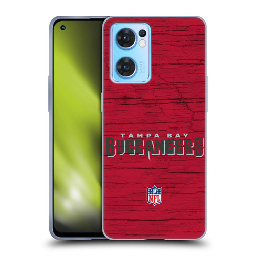 NFL Tampa Bay Buccaneers Logo Distressed Look Soft Gel Case for OPPO Reno7 5G / Find X5 Lite