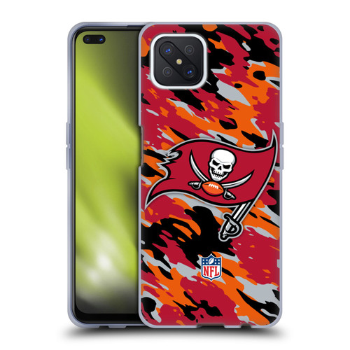 NFL Tampa Bay Buccaneers Logo Camou Soft Gel Case for OPPO Reno4 Z 5G