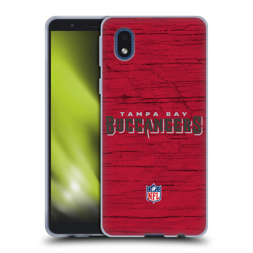 NFL Tampa Bay Buccaneers Logo Distressed Look Soft Gel Case for Samsung Galaxy A01 Core (2020)