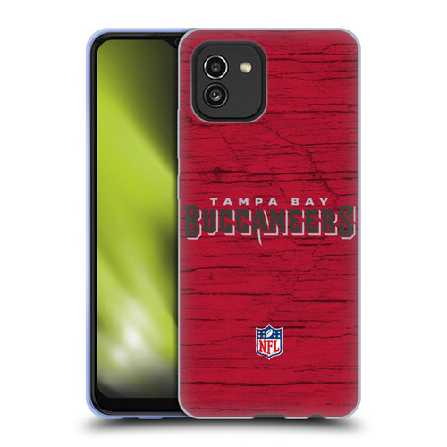 NFL Tampa Bay Buccaneers Logo Distressed Look Soft Gel Case for Samsung Galaxy A03 (2021)