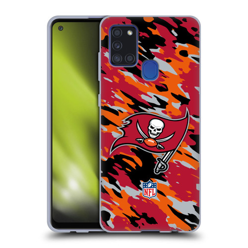 NFL Tampa Bay Buccaneers Logo Camou Soft Gel Case for Samsung Galaxy A21s (2020)