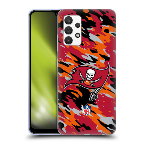 NFL Tampa Bay Buccaneers Logo Camou Soft Gel Case for Samsung Galaxy A32 (2021)