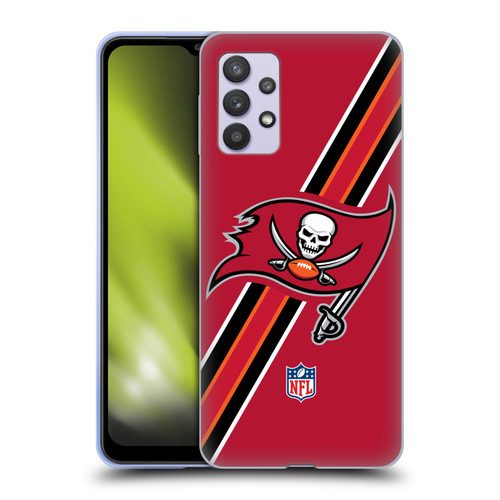 NFL Tampa Bay Buccaneers Logo Stripes Soft Gel Case for Samsung Galaxy A32 5G / M32 5G (2021)