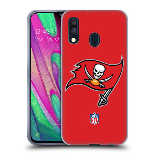NFL Tampa Bay Buccaneers Logo Plain Soft Gel Case for Samsung Galaxy A40 (2019)