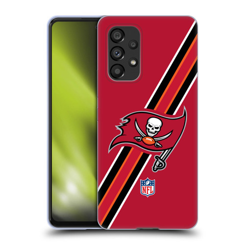 NFL Tampa Bay Buccaneers Logo Stripes Soft Gel Case for Samsung Galaxy A53 5G (2022)