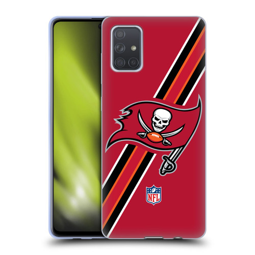 NFL Tampa Bay Buccaneers Logo Stripes Soft Gel Case for Samsung Galaxy A71 (2019)