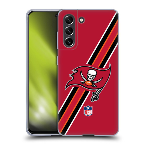 NFL Tampa Bay Buccaneers Logo Stripes Soft Gel Case for Samsung Galaxy S21 FE 5G