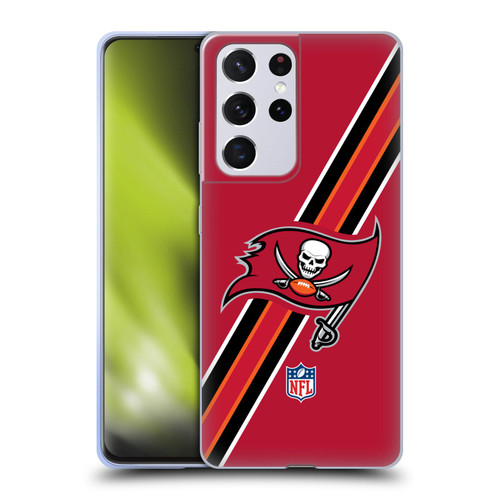 NFL Tampa Bay Buccaneers Logo Stripes Soft Gel Case for Samsung Galaxy S21 Ultra 5G