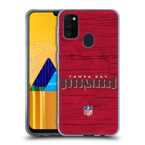 NFL Tampa Bay Buccaneers Logo Distressed Look Soft Gel Case for Samsung Galaxy M30s (2019)/M21 (2020)