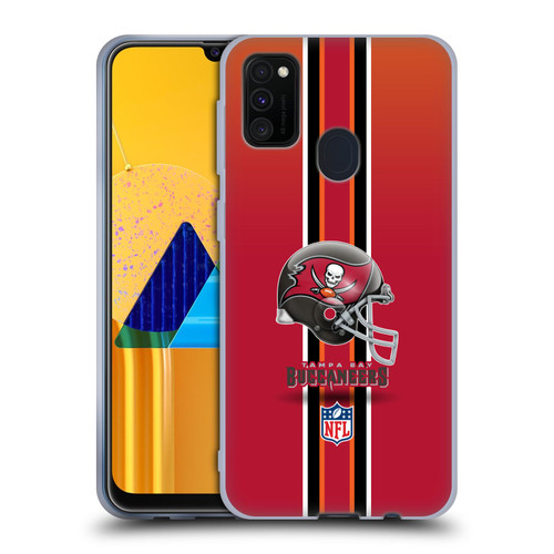 NFL Tampa Bay Buccaneers Logo Helmet Soft Gel Case for Samsung Galaxy M30s (2019)/M21 (2020)