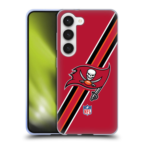 NFL Tampa Bay Buccaneers Logo Stripes Soft Gel Case for Samsung Galaxy S23 5G