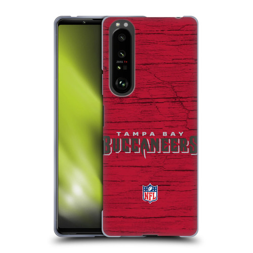NFL Tampa Bay Buccaneers Logo Distressed Look Soft Gel Case for Sony Xperia 1 III