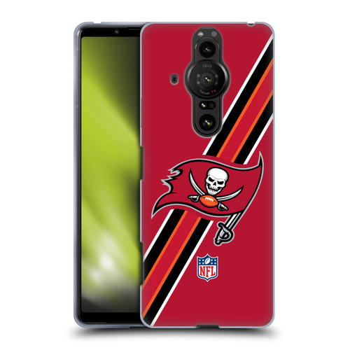 NFL Tampa Bay Buccaneers Logo Stripes Soft Gel Case for Sony Xperia Pro-I