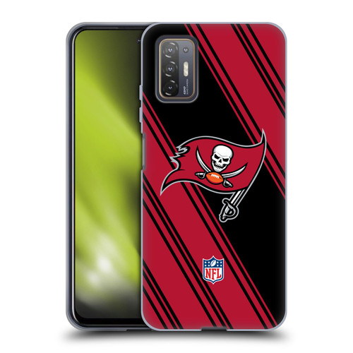 NFL Tampa Bay Buccaneers Artwork Stripes Soft Gel Case for HTC Desire 21 Pro 5G