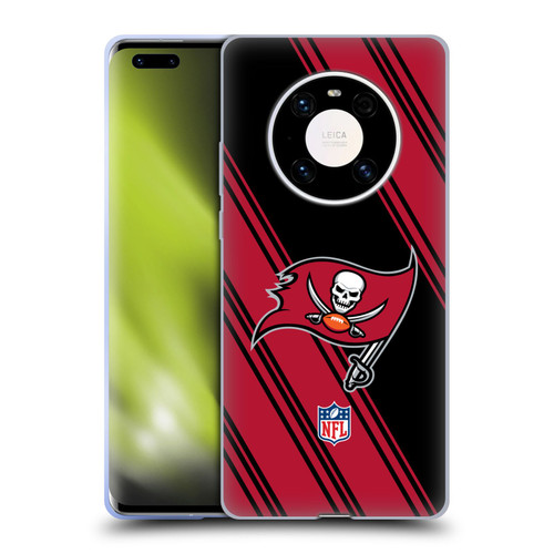 NFL Tampa Bay Buccaneers Artwork Stripes Soft Gel Case for Huawei Mate 40 Pro 5G