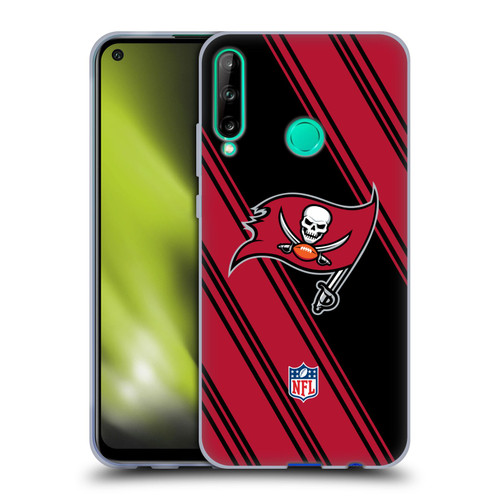 NFL Tampa Bay Buccaneers Artwork Stripes Soft Gel Case for Huawei P40 lite E