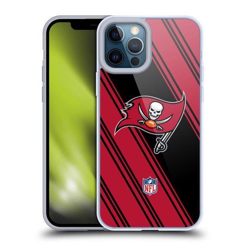 NFL Tampa Bay Buccaneers Artwork Stripes Soft Gel Case for Apple iPhone 12 Pro Max