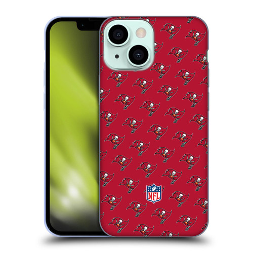 NFL Tampa Bay Buccaneers Artwork Patterns Soft Gel Case for Apple iPhone 13 Mini