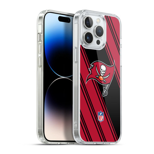 NFL Tampa Bay Buccaneers Artwork Stripes Soft Gel Case for Apple iPhone 13 Pro Max & MagSafe