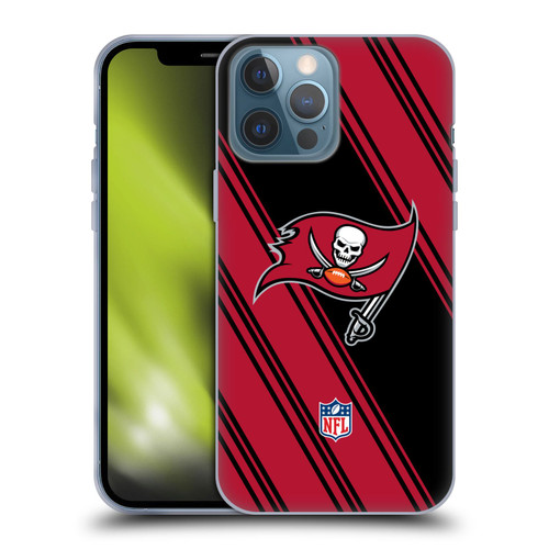 NFL Tampa Bay Buccaneers Artwork Stripes Soft Gel Case for Apple iPhone 13 Pro Max