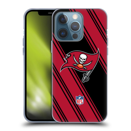 NFL Tampa Bay Buccaneers Artwork Stripes Soft Gel Case for Apple iPhone 13 Pro