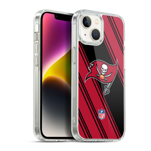 NFL Tampa Bay Buccaneers Artwork Stripes Soft Gel Case for Apple iPhone 14