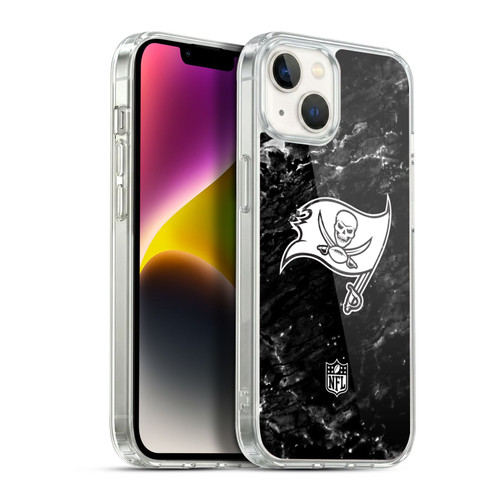 NFL Tampa Bay Buccaneers Artwork Marble Soft Gel Case for Apple iPhone 14 Plus & MagSafe
