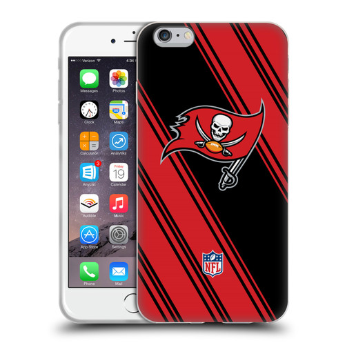 NFL Tampa Bay Buccaneers Artwork Stripes Soft Gel Case for Apple iPhone 6 Plus / iPhone 6s Plus