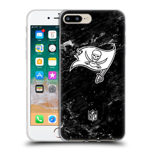 NFL Tampa Bay Buccaneers Artwork Marble Soft Gel Case for Apple iPhone 7 Plus / iPhone 8 Plus