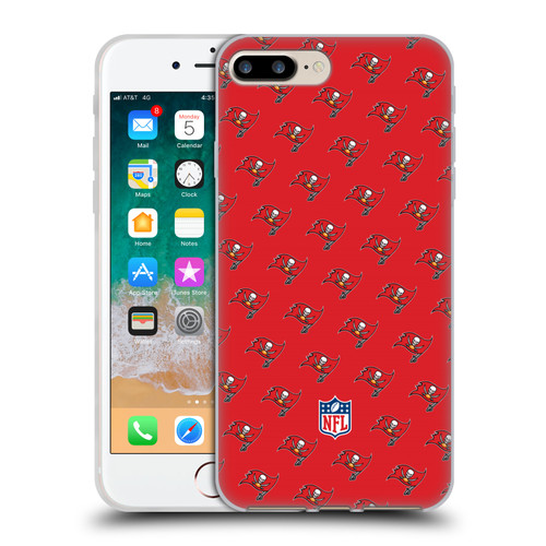 NFL Tampa Bay Buccaneers Artwork Patterns Soft Gel Case for Apple iPhone 7 Plus / iPhone 8 Plus