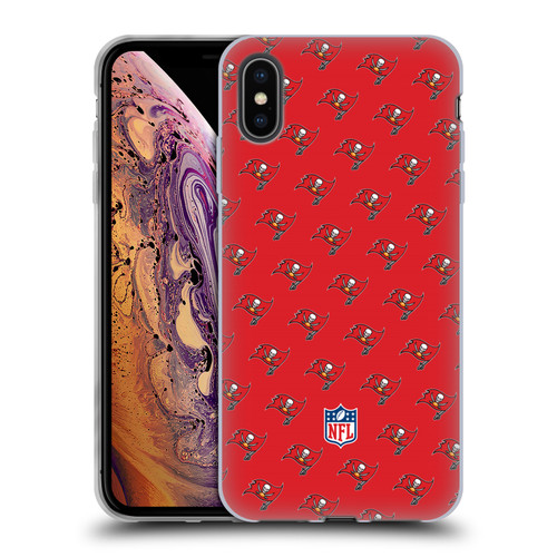 NFL Tampa Bay Buccaneers Artwork Patterns Soft Gel Case for Apple iPhone XS Max