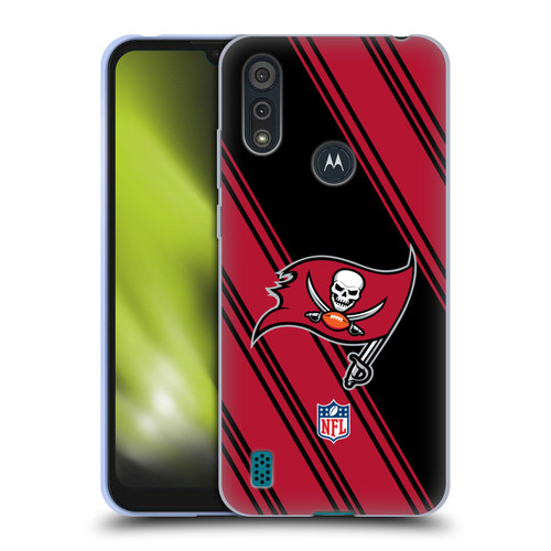 NFL Tampa Bay Buccaneers Artwork Stripes Soft Gel Case for Motorola Moto E6s (2020)