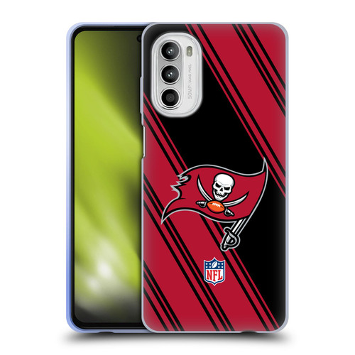 NFL Tampa Bay Buccaneers Artwork Stripes Soft Gel Case for Motorola Moto G52