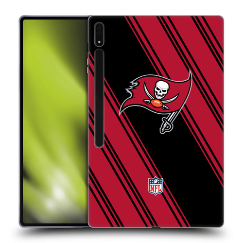 NFL Tampa Bay Buccaneers Artwork Stripes Soft Gel Case for Samsung Galaxy Tab S8 Ultra