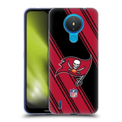 NFL Tampa Bay Buccaneers Artwork Stripes Soft Gel Case for Nokia 1.4