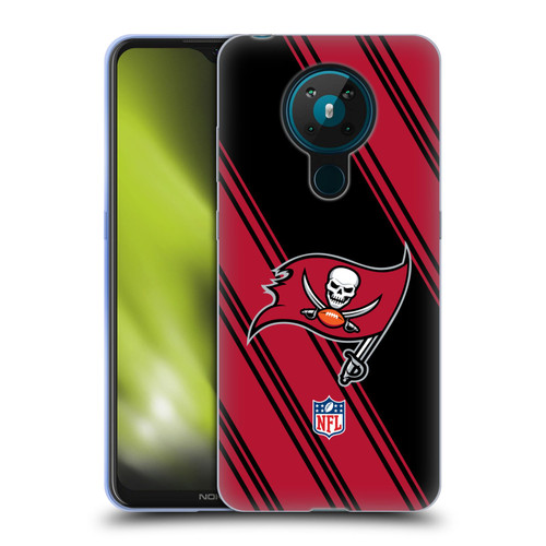 NFL Tampa Bay Buccaneers Artwork Stripes Soft Gel Case for Nokia 5.3