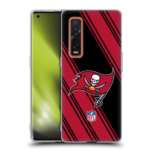 NFL Tampa Bay Buccaneers Artwork Stripes Soft Gel Case for OPPO Find X2 Pro 5G
