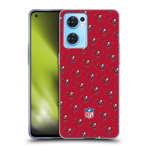 NFL Tampa Bay Buccaneers Artwork Patterns Soft Gel Case for OPPO Reno7 5G / Find X5 Lite