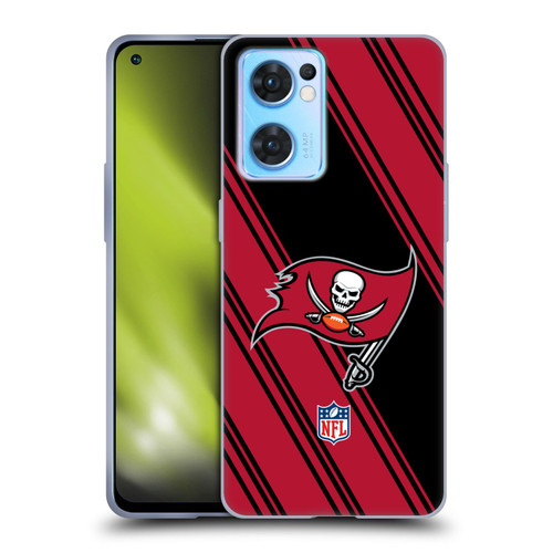 NFL Tampa Bay Buccaneers Artwork Stripes Soft Gel Case for OPPO Reno7 5G / Find X5 Lite
