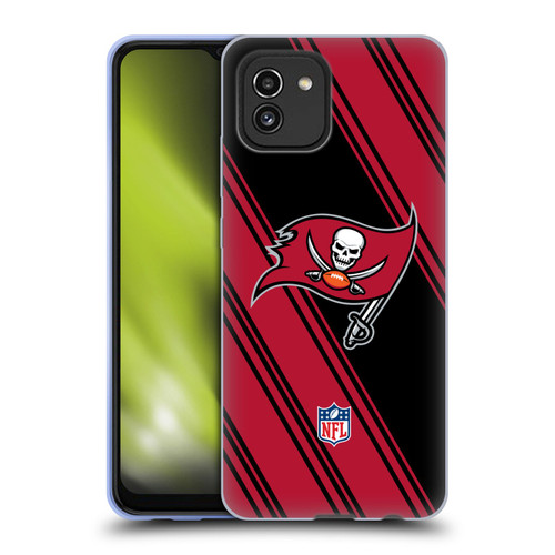 NFL Tampa Bay Buccaneers Artwork Stripes Soft Gel Case for Samsung Galaxy A03 (2021)