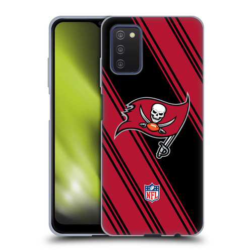 NFL Tampa Bay Buccaneers Artwork Stripes Soft Gel Case for Samsung Galaxy A03s (2021)