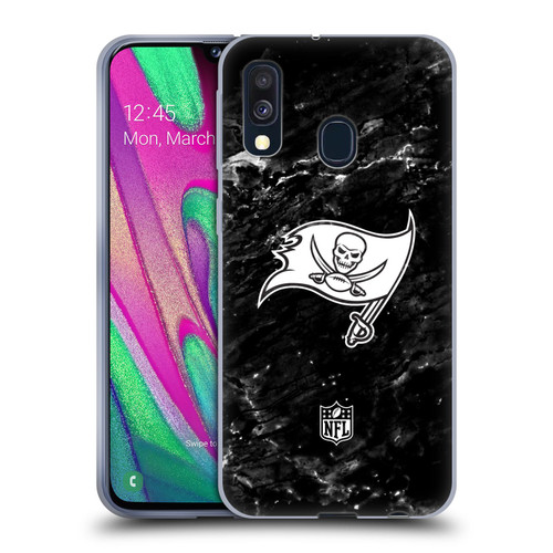 NFL Tampa Bay Buccaneers Artwork Marble Soft Gel Case for Samsung Galaxy A40 (2019)