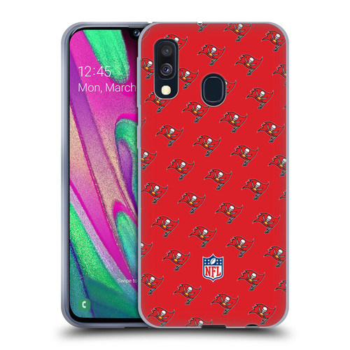 NFL Tampa Bay Buccaneers Artwork Patterns Soft Gel Case for Samsung Galaxy A40 (2019)