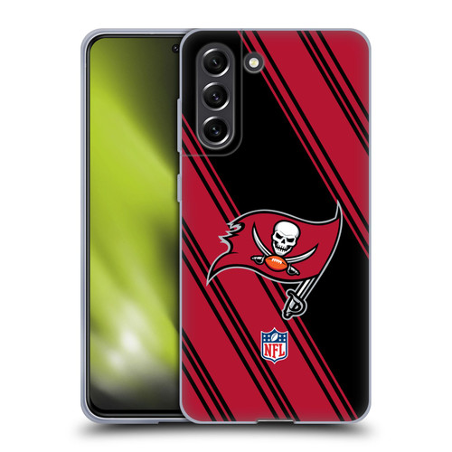 NFL Tampa Bay Buccaneers Artwork Stripes Soft Gel Case for Samsung Galaxy S21 FE 5G