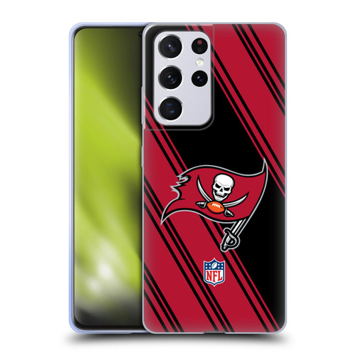 NFL Tampa Bay Buccaneers Artwork Stripes Soft Gel Case for Samsung Galaxy S21 Ultra 5G