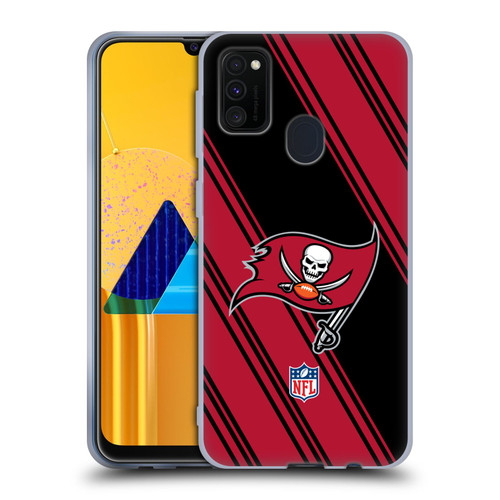 NFL Tampa Bay Buccaneers Artwork Stripes Soft Gel Case for Samsung Galaxy M30s (2019)/M21 (2020)