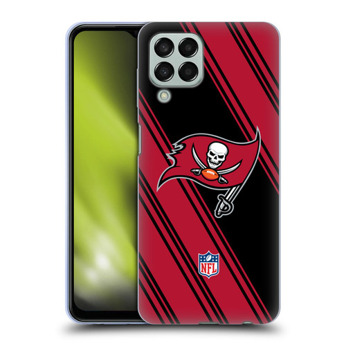 NFL Tampa Bay Buccaneers Artwork Stripes Soft Gel Case for Samsung Galaxy M33 (2022)