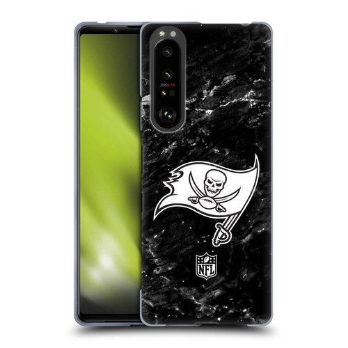 NFL Tampa Bay Buccaneers Artwork Marble Soft Gel Case for Sony Xperia 1 III
