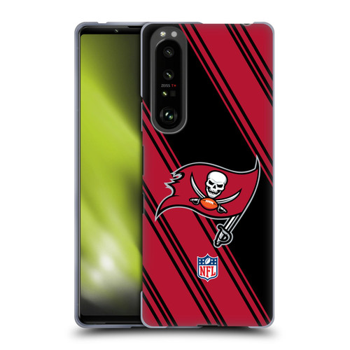 NFL Tampa Bay Buccaneers Artwork Stripes Soft Gel Case for Sony Xperia 1 III
